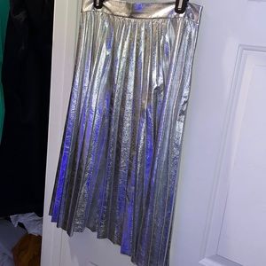 Zara metallic Pleated skirt
